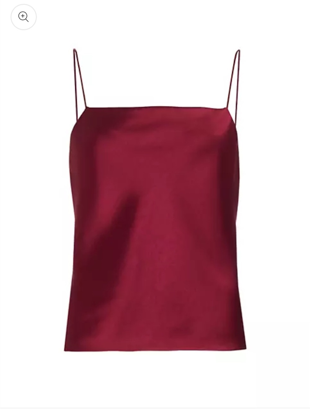 Alice + Olivia Satin Spaghetti-Strap Cami in Wine
